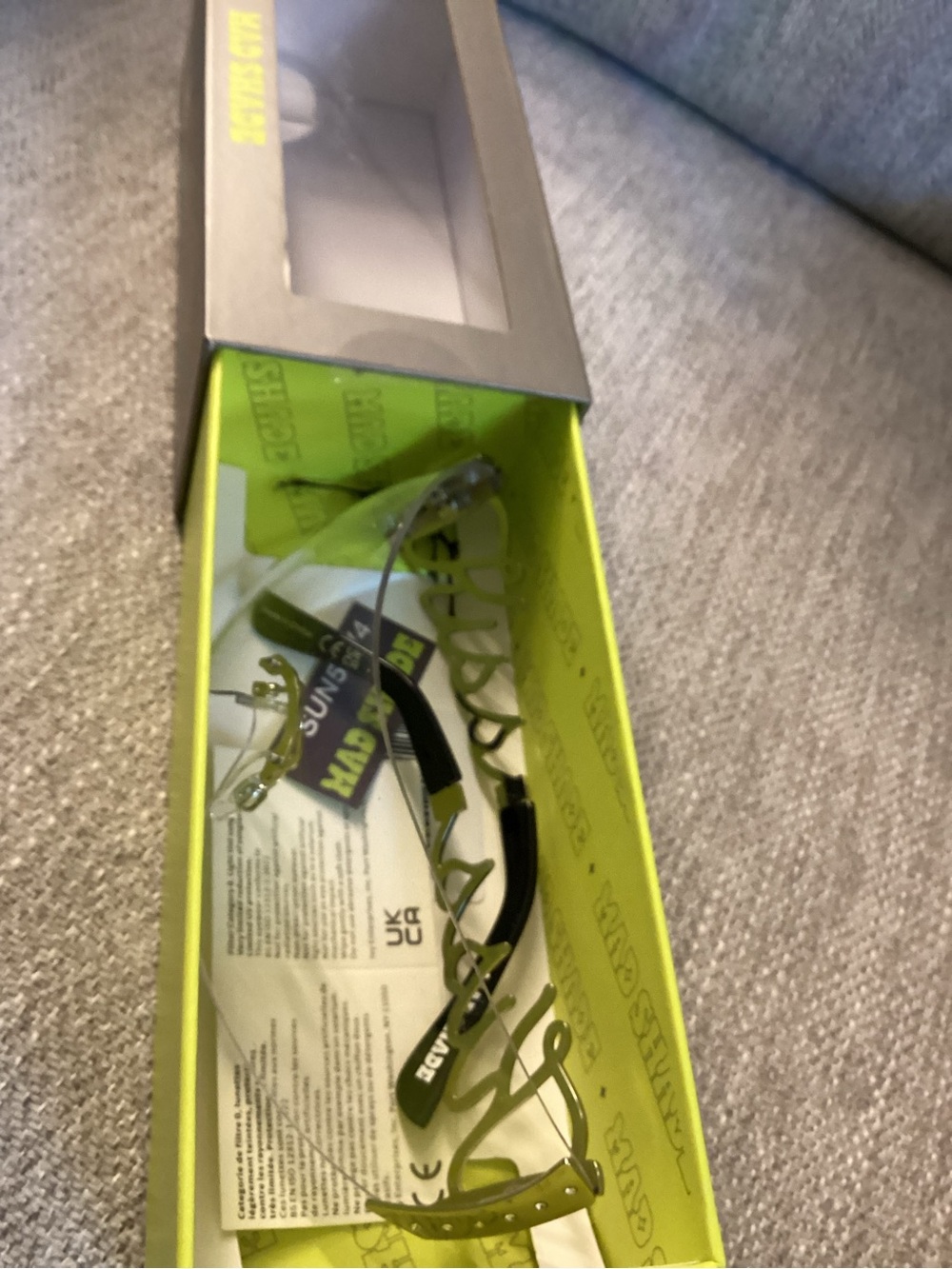 Mad Shade Clear Shield Sunglasses with Kiss Logo